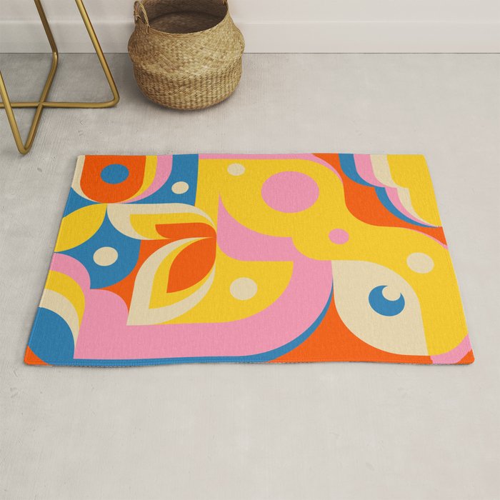 Colorful Happy Girl Rug Gallery Image 1