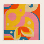Colorful Happy Girl Wood Wall Art Gallery Image 1