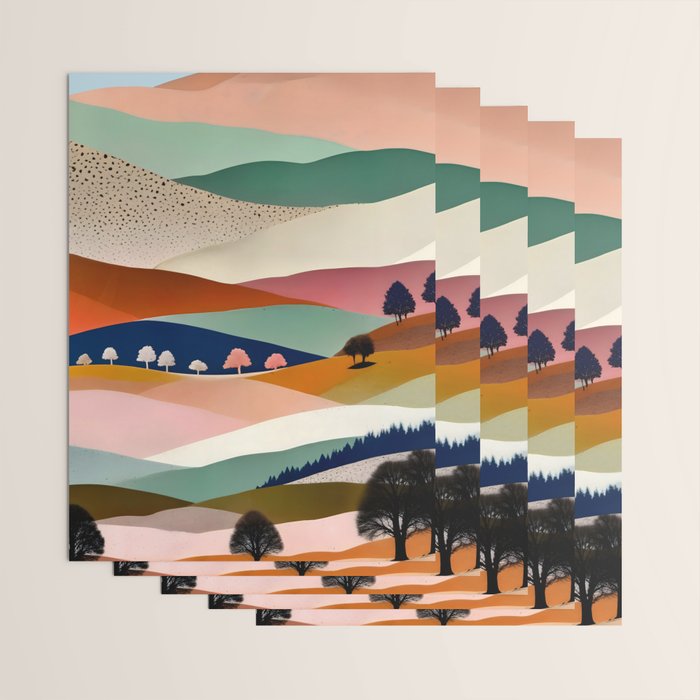 Textures And Patterned Landscape Wrapping Paper Gallery Image 3