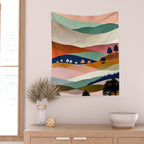 Textures And Patterned Landscape Wall Tapestry Gallery Image 2