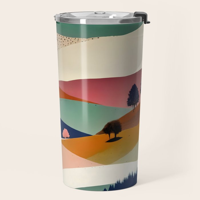 Textures And Patterned Landscape Travel Mug Gallery Image 2