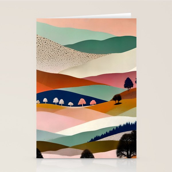 Textures And Patterned Landscape Stationery Card Gallery Image 1