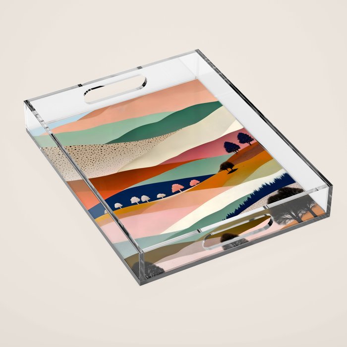 Textures And Patterned Landscape Acrylic Tray Gallery Image 1