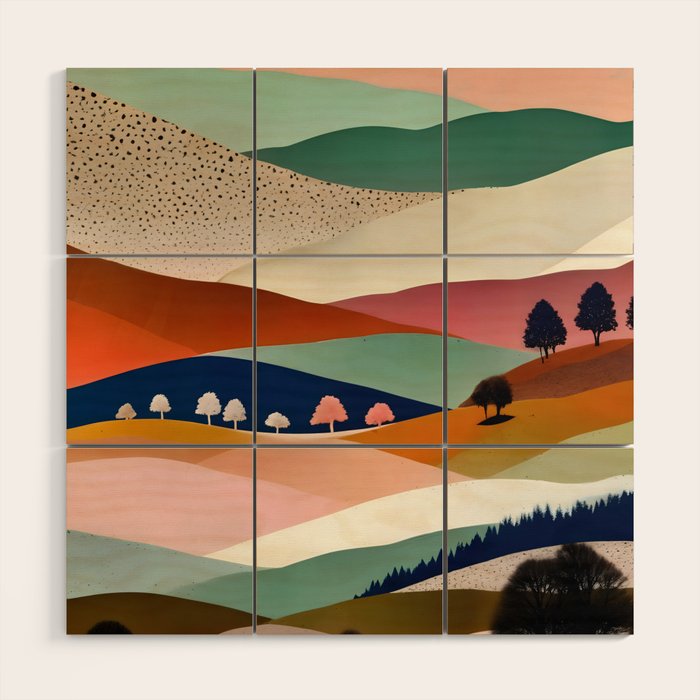 Textures And Patterned Landscape Wood Wall Art Gallery Image 1