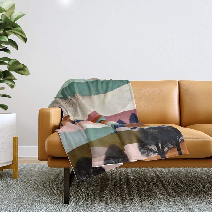 Textures And Patterned Landscape Throw Blanket Gallery Image 1