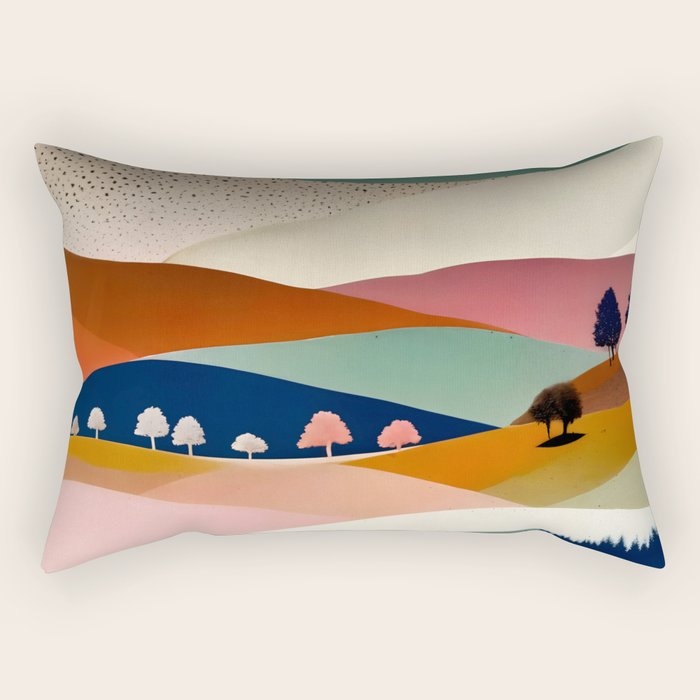 Textures And Patterned Landscape Rectangular Pillow Gallery Image 2