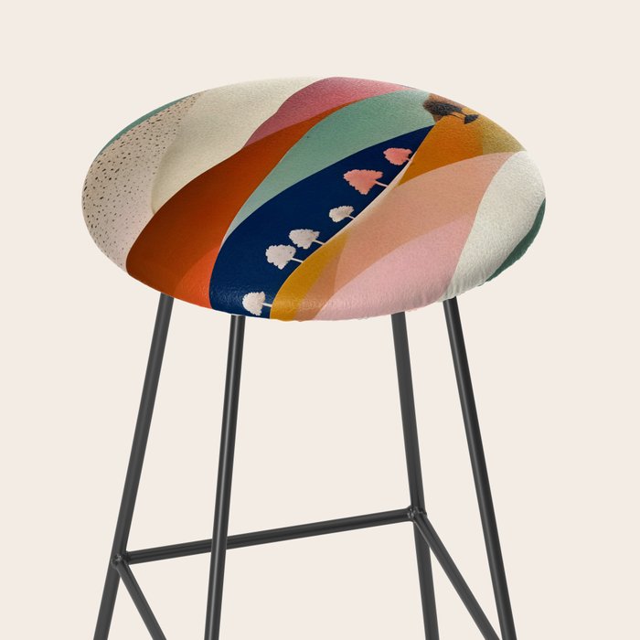 Textures And Patterned Landscape Stool Gallery Image 2