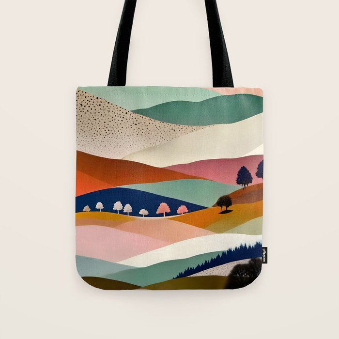 Textures And Patterned Landscape Tote Bag Gallery Image 1
