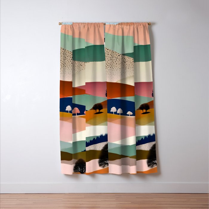 Textures And Patterned Landscape Window Curtain Gallery Image 3
