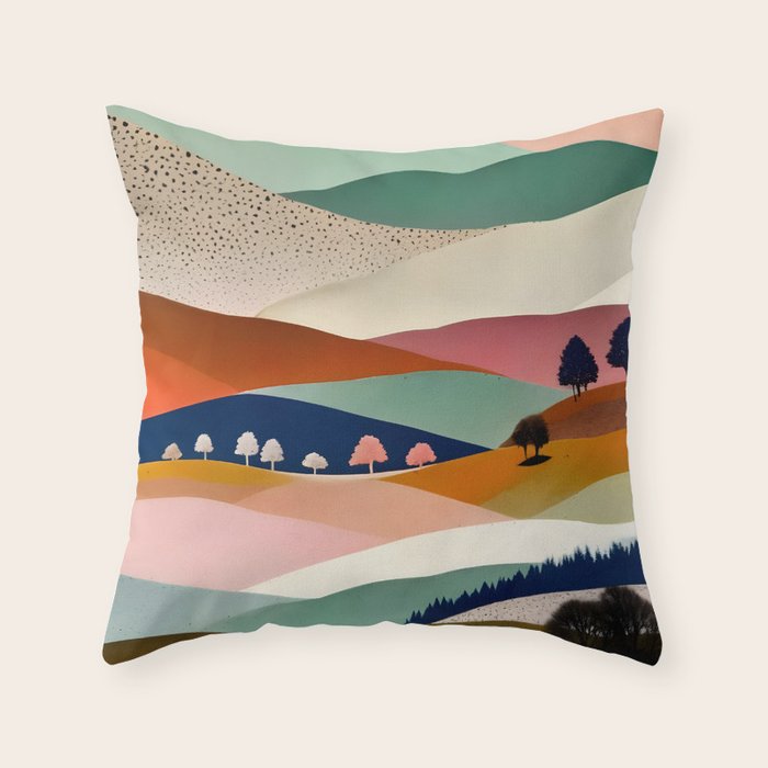 Textures And Patterned Landscape Throw Pillow Gallery Image 6