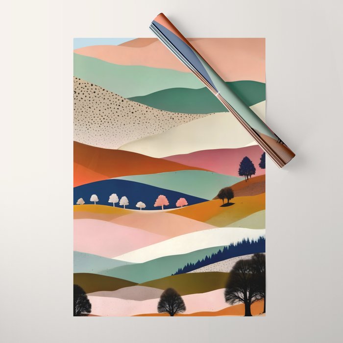 Textures And Patterned Landscape Wrapping Paper Gallery Image 1