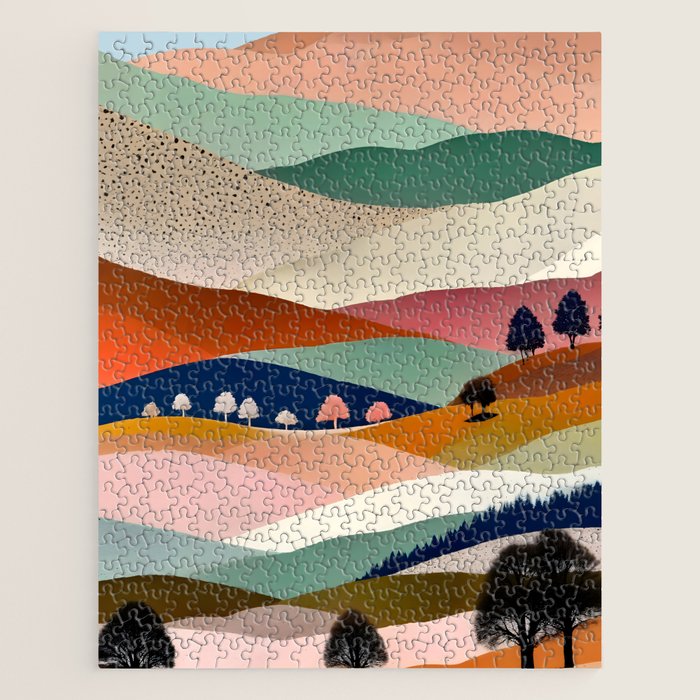 Textures And Patterned Landscape Jigsaw Puzzle Gallery Image 1