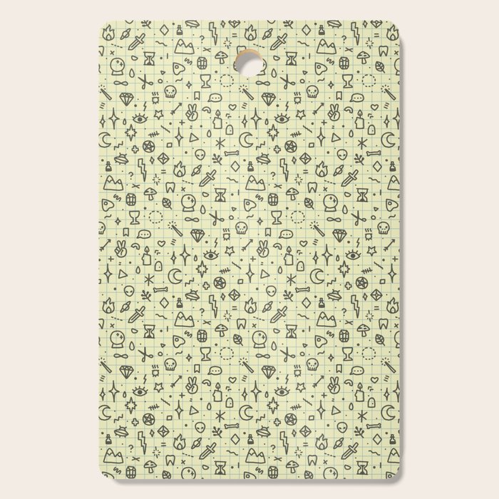 Doodles Pattern Cutting Board Gallery Image 1