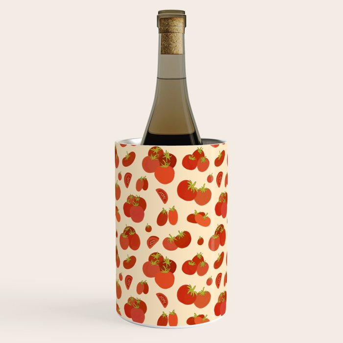 Hand Drawn Italian Roman Pomodori Tomato Classic Mediterranean Art Wine Chiller Gallery Image 2