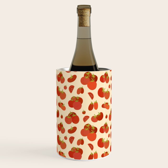 Hand Drawn Italian Roman Pomodori Tomato Classic Mediterranean Art Wine Chiller Gallery Image 3
