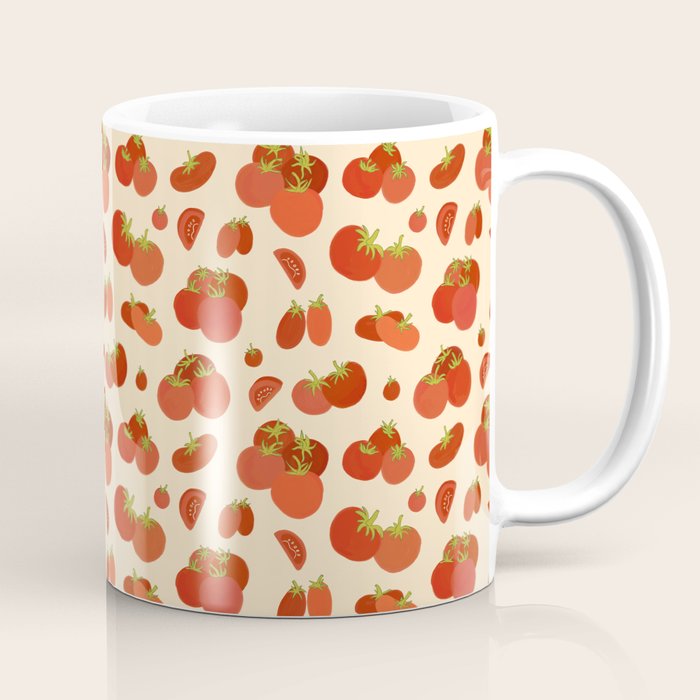Hand Drawn Italian Roman Pomodori Tomato Classic Mediterranean Art Coffee Mug Gallery Image 1