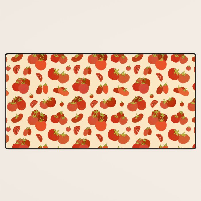 Hand Drawn Italian Roman Pomodori Tomato Classic Mediterranean Art Desk Mat Gallery Image 3