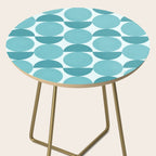 Mid Century Modern Geometric Shapes Aqua Blue Side Table Gallery Image 2