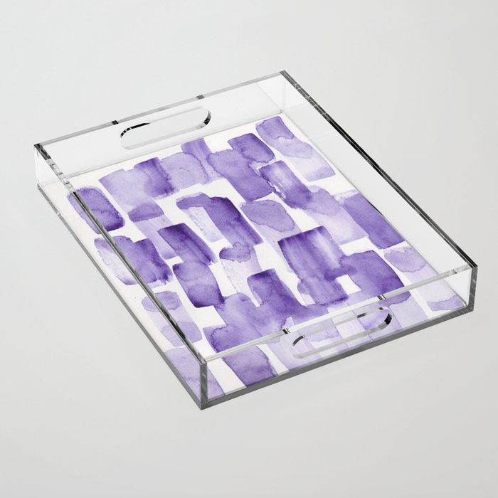 Purple Watercolour Patterns | 190129 Abstract Art Watercolour Acrylic Tray Gallery Image 1