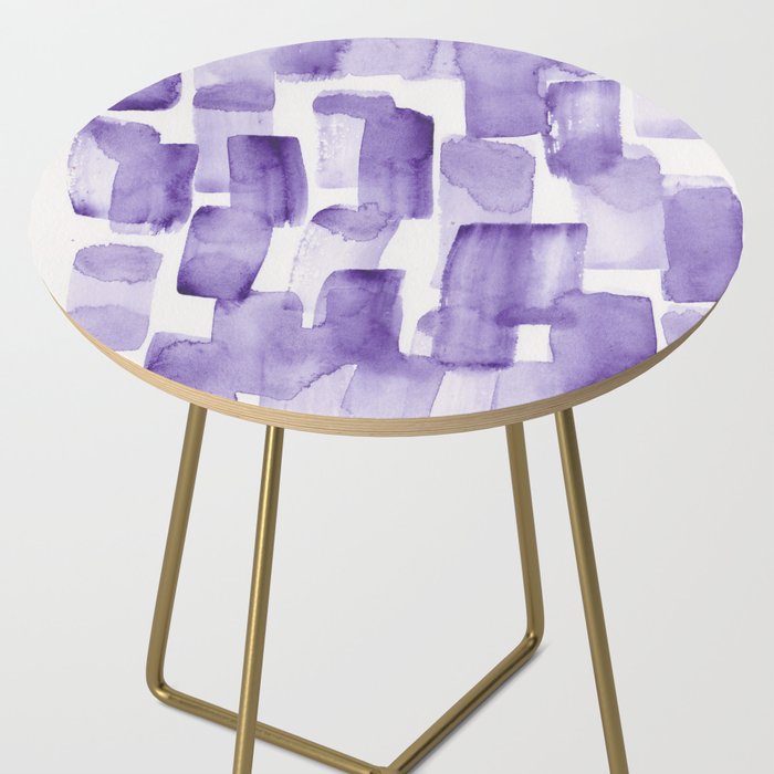 Purple Watercolour Patterns | 190129 Abstract Art Watercolour Side Table Gallery Image 2