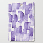 Purple Watercolour Patterns | 190129 Abstract Art Watercolour Cutting Board Gallery Image 1