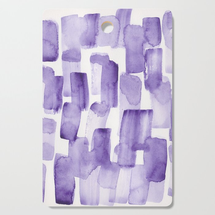 Purple Watercolour Patterns | 190129 Abstract Art Watercolour Cutting Board Gallery Image 1