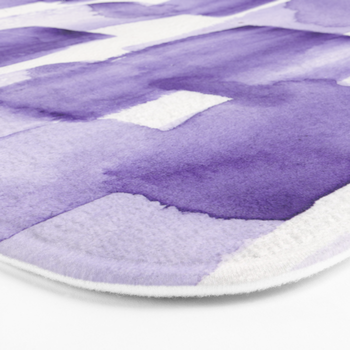 Purple Watercolour Patterns | 190129 Abstract Art Watercolour Bath Mat Gallery Image 3