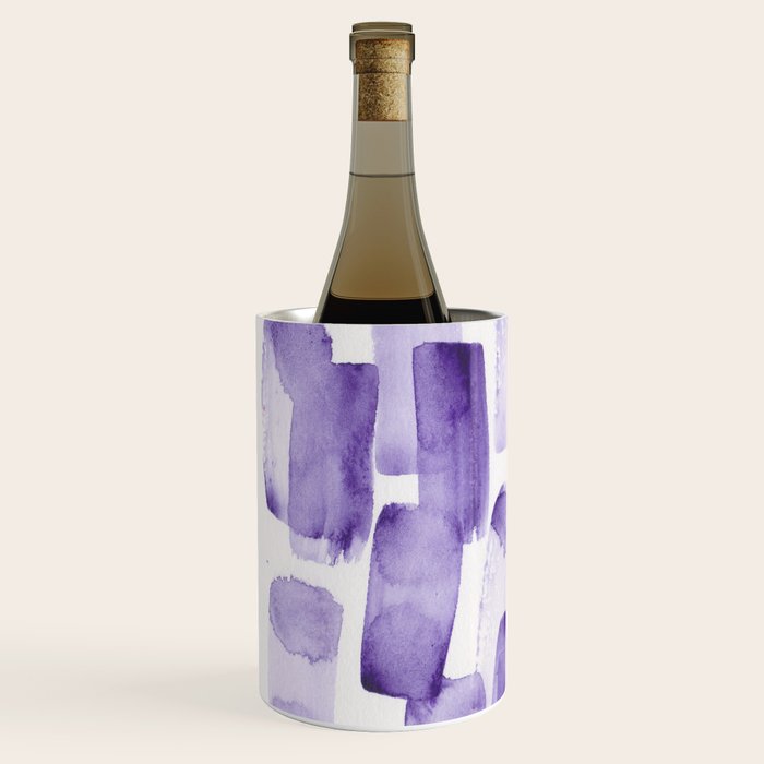 Purple Watercolour Patterns | 190129 Abstract Art Watercolour Wine Chiller Gallery Image 2