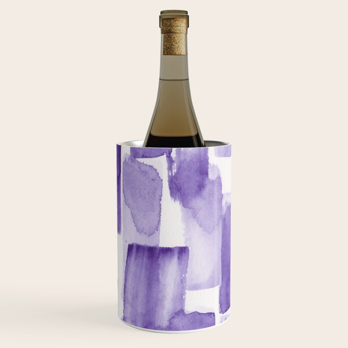 Purple Watercolour Patterns | 190129 Abstract Art Watercolour Wine Chiller Gallery Image 3