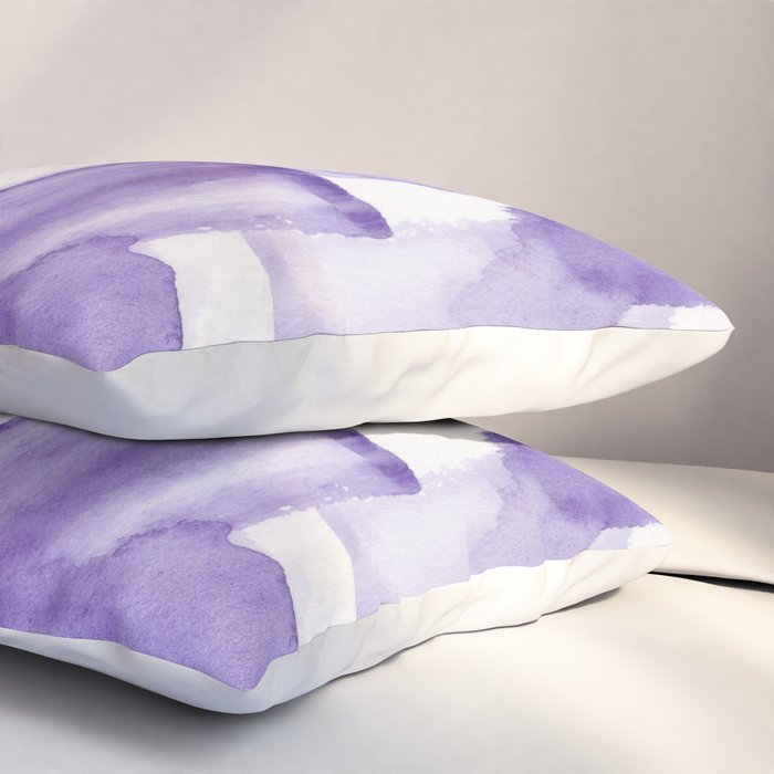 Purple Watercolour Patterns | 190129 Abstract Art Watercolour Pillow Sham Gallery Image 3