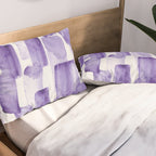 Purple Watercolour Patterns | 190129 Abstract Art Watercolour Pillow Sham Gallery Image 2