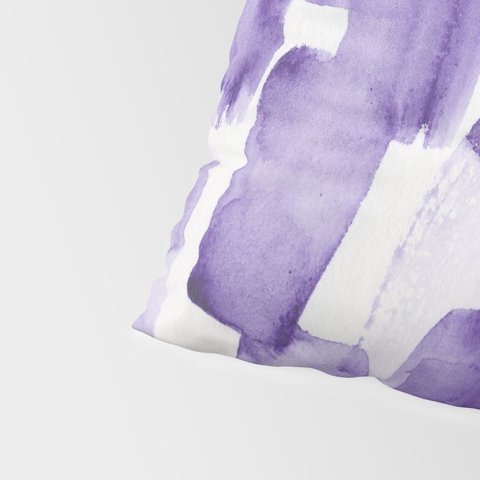 Purple Watercolour Patterns | 190129 Abstract Art Watercolour Pillow Sham Gallery Image 4