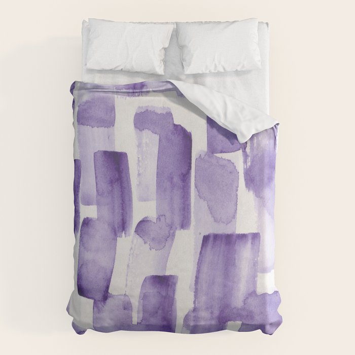 Purple Watercolour Patterns | 190129 Abstract Art Watercolour Duvet Cover Gallery Image 6