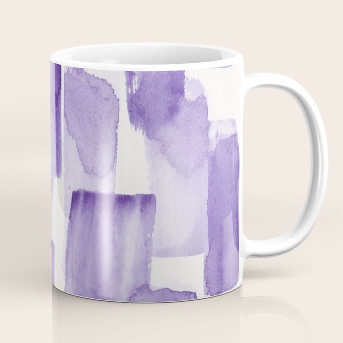 Purple Watercolour Patterns | 190129 Abstract Art Watercolour Coffee Mug Gallery Image 1