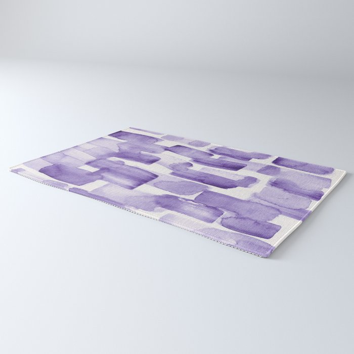 Purple Watercolour Patterns | 190129 Abstract Art Watercolour Rug Gallery Image 3