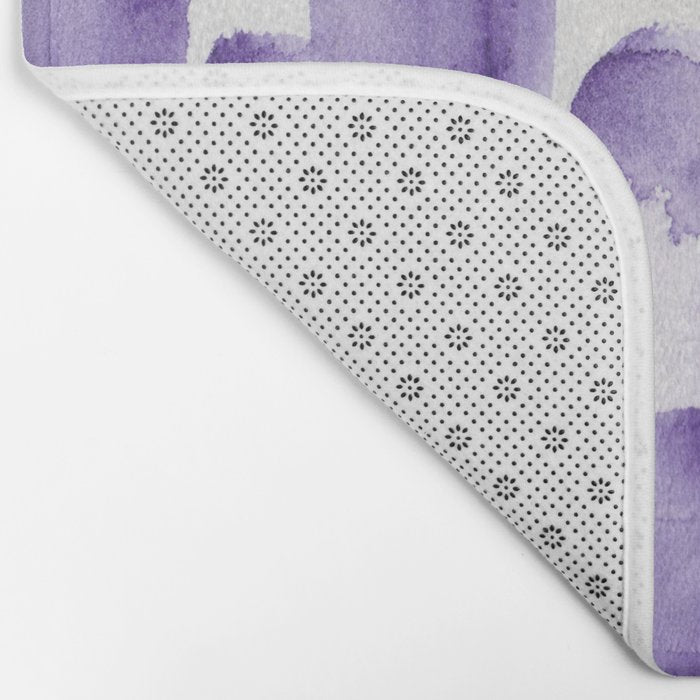 Purple Watercolour Patterns | 190129 Abstract Art Watercolour Bath Mat Gallery Image 2