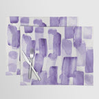 Purple Watercolour Patterns | 190129 Abstract Art Watercolour Placemat Gallery Image 1