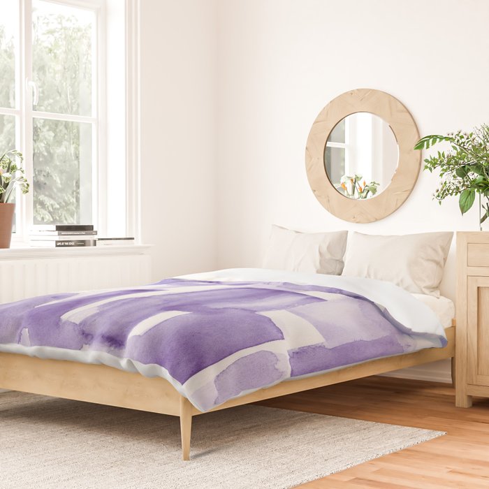 Purple Watercolour Patterns | 190129 Abstract Art Watercolour Duvet Cover Gallery Image 2