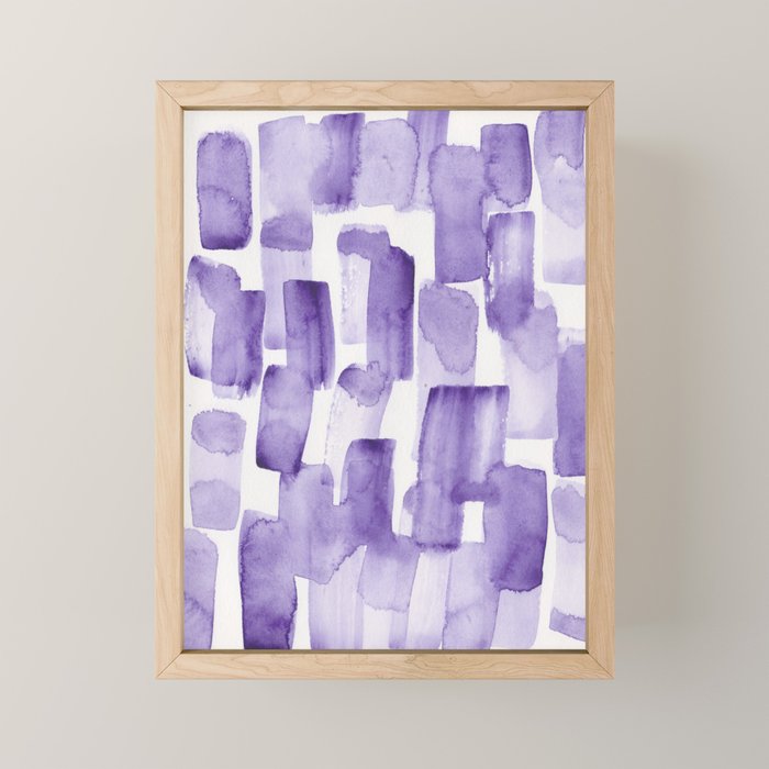Purple Watercolour Patterns | 190129 Abstract Art Watercolour Mini Art Print Gallery Image 1