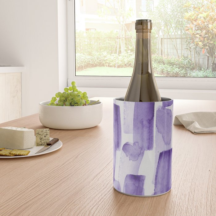 Purple Watercolour Patterns | 190129 Abstract Art Watercolour Wine Chiller Gallery Image 4