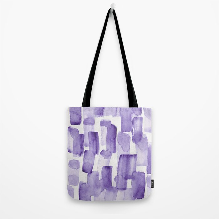 Purple Watercolour Patterns | 190129 Abstract Art Watercolour Tote Bag Gallery Image 2