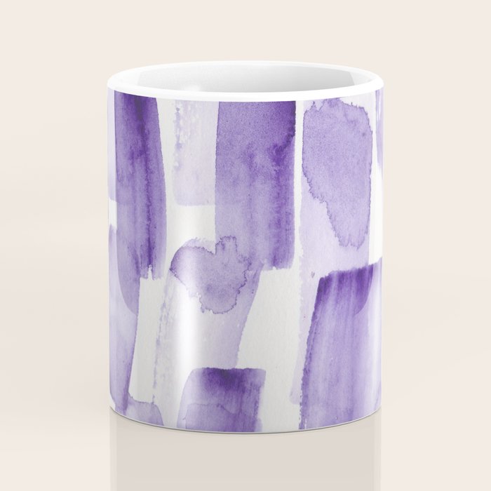 Purple Watercolour Patterns | 190129 Abstract Art Watercolour Coffee Mug Gallery Image 4