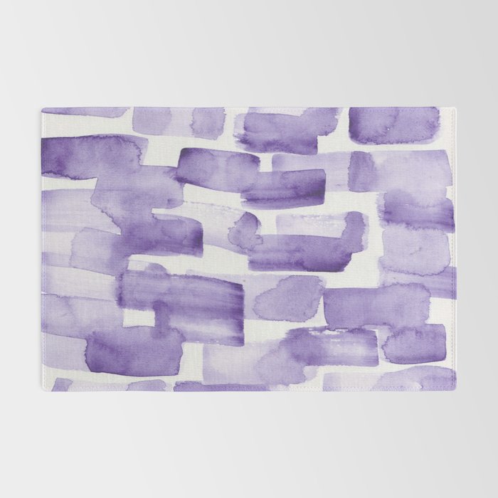 Purple Watercolour Patterns | 190129 Abstract Art Watercolour Rug Gallery Image 2