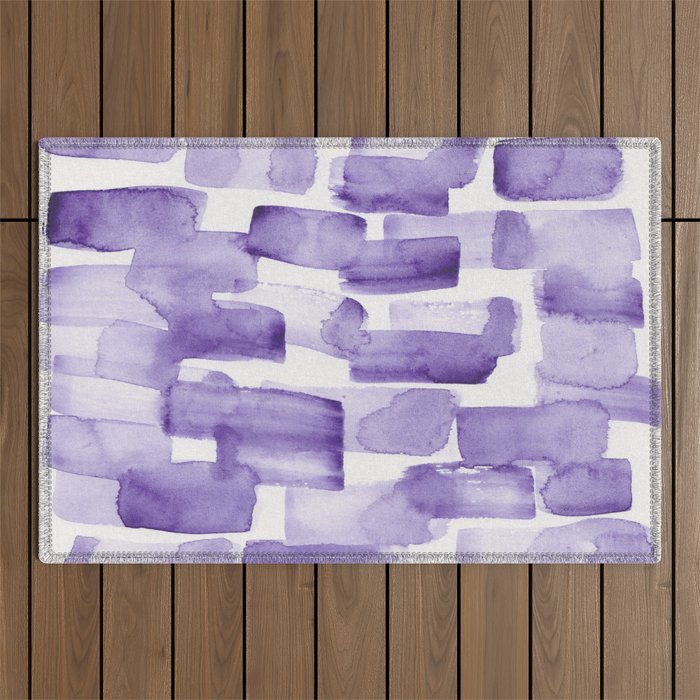 Purple Watercolour Patterns | 190129 Abstract Art Watercolour Outdoor Rug
