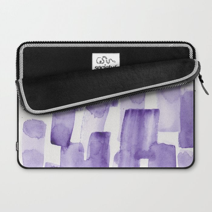 Purple Watercolour Patterns | 190129 Abstract Art Watercolour Laptop Sleeve Gallery Image 2
