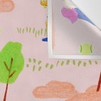 Let's Play Tennis in Peachy Pink Wall Tapestry Gallery Image 3
