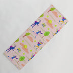 Let's Play Tennis in Peachy Pink Yoga Mat Gallery Image 1