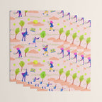 Let's Play Tennis in Peachy Pink Wrapping Paper Gallery Image 3