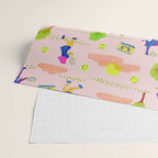 Let's Play Tennis in Peachy Pink Wrapping Paper Gallery Image 2