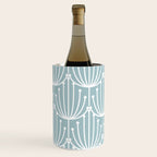 Retro Art, Floral Prints, Light Blue and White Wine Chiller Gallery Image 2